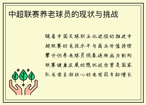 中超联赛养老球员的现状与挑战